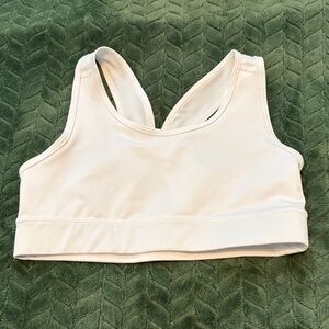 Bcg Girls Sports Athletic Bra No Padding Light Support White M 8-10
